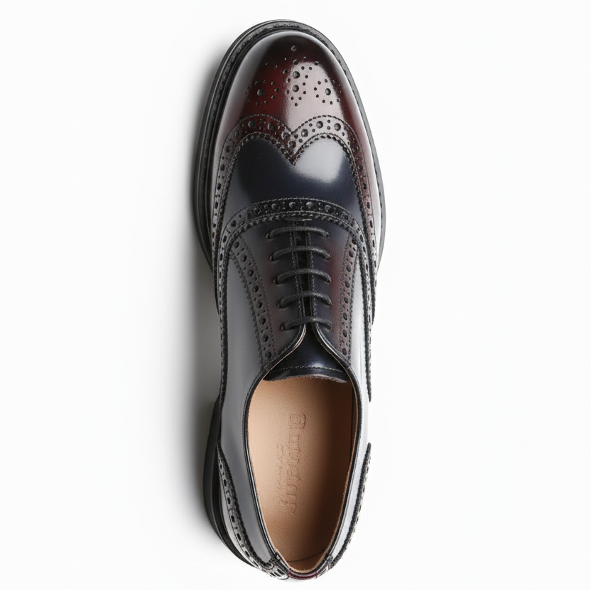 Scarpe Inglesine Oxford, Donna NeroGiardini A616170D Vera Pelle Abrasivato, Bordeaux, Antracite, Blu - Numero 37