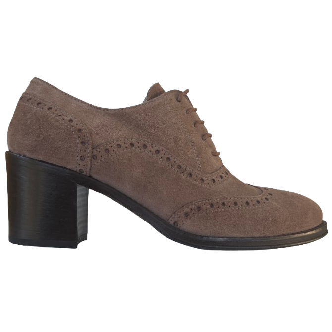 Scarpe Francesine Donna NeroGiardini A005420D - Tacco a blocco, Pelle Scamosciata, Verdegris Tortora