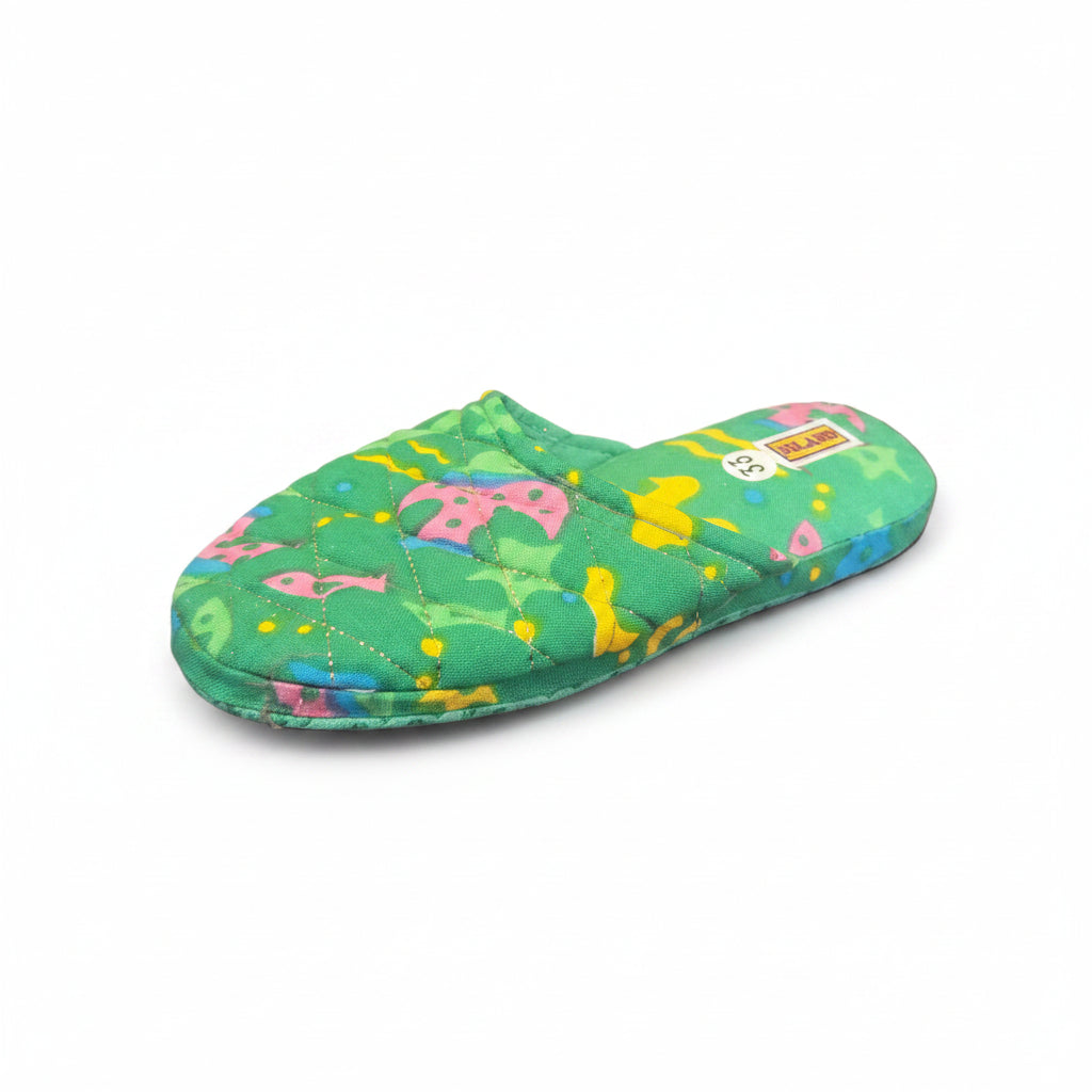 Ciabatte Bambini Island Tessuto Verde Fantasia 33