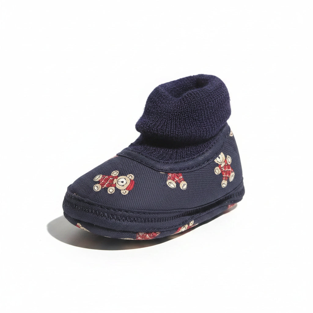 Scarpe da culla Neonata Orsetti Blu Rosso 18