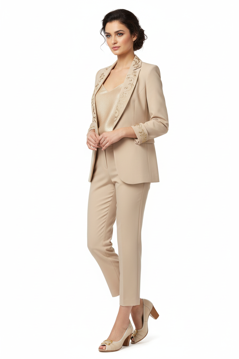 Décolleté spuntate NeroGiardini P000491 Vera Pelle Scamosciata e Raso Beige