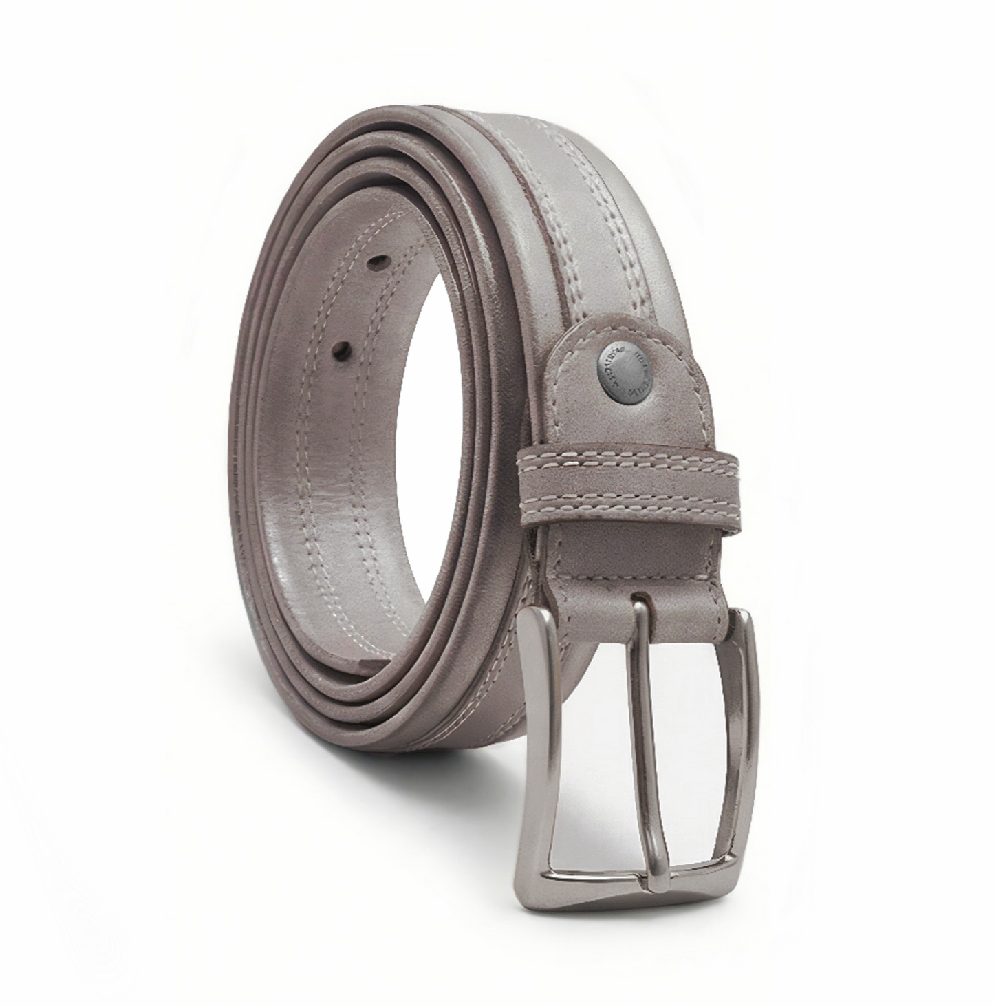 NeroGiardini Cintura Uomo in Vera Pelle, Grigio Antracite