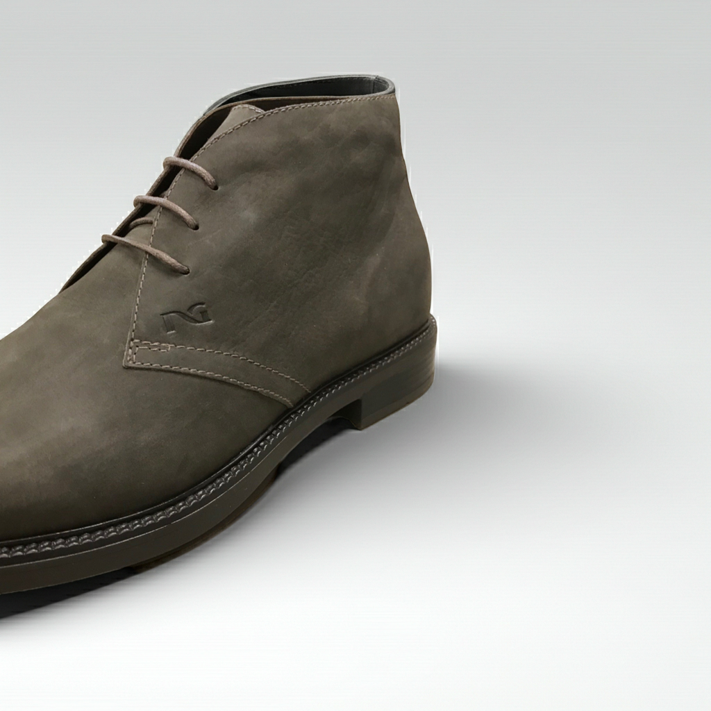 Scarpe Uomo Polacchine NeroGiardini A302081U Vera Pelle, Grigio Verdegris - Numero 42