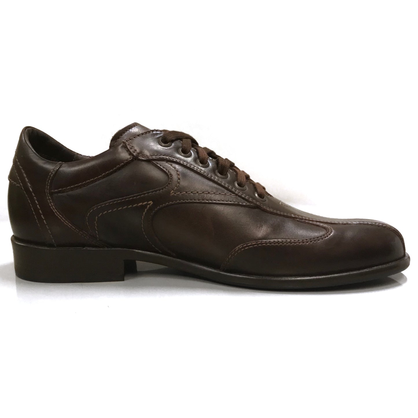 Sneakers Stringate Uomo NeroGiardini P100631U Vera Pelle, Marrone, Fondo Cuoio