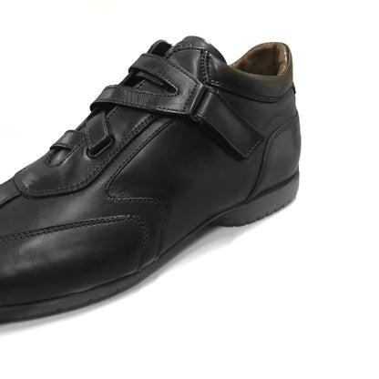 Sneakers Uomo NeroGiardini 07561 Nero con chiusura a strappo - Numero 44