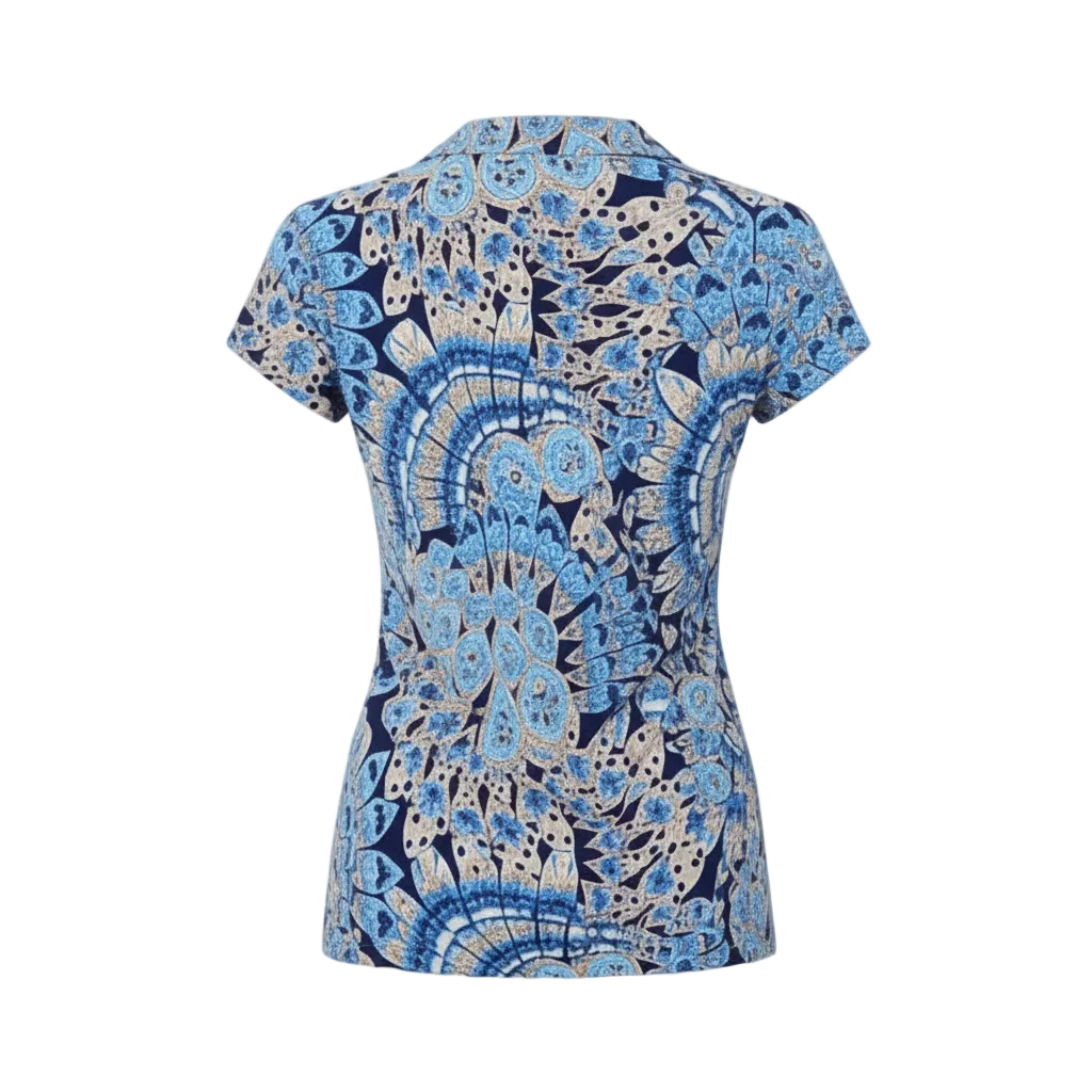 T-Shirt Donna Nero Giardini P561918D Mandala Blu