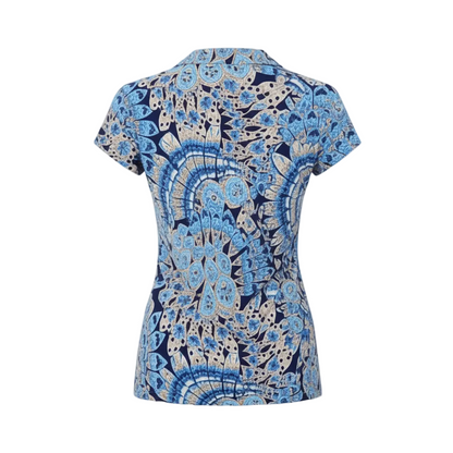 T-Shirt Donna Nero Giardini P561918D Mandala Blu
