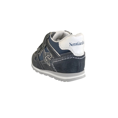 Scarpe Bambino NeroGiardini P623781M Vera Pelle Scamosciata Avio