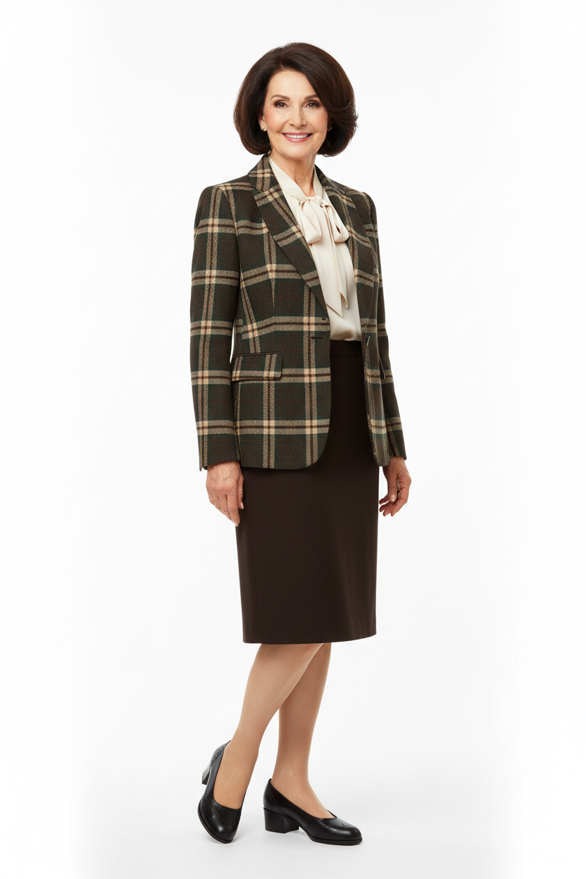Décolleté Donna Ok Calzature 6901 Stile Inglese, in Vera Pelle, Marrone Testa di Moro