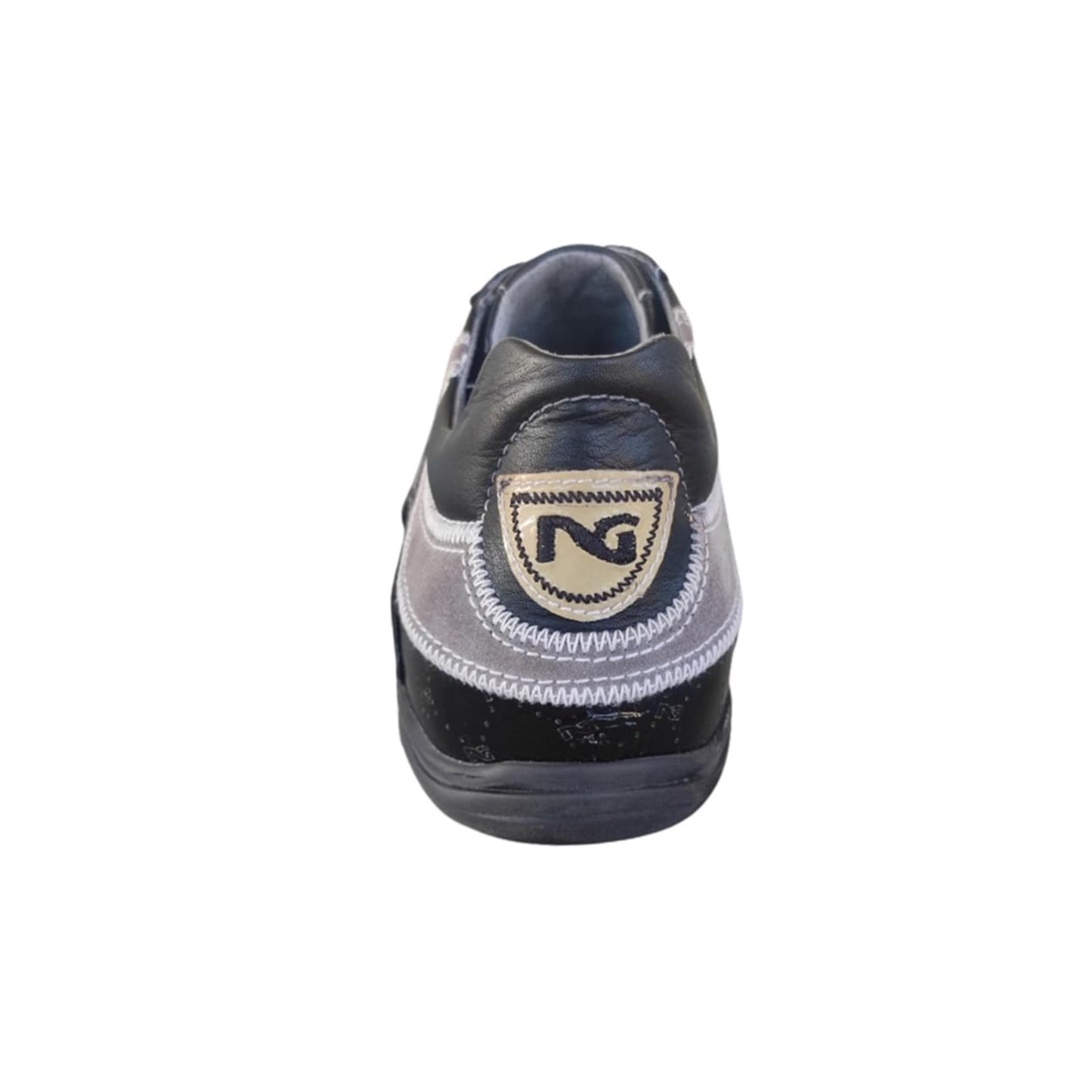 Sneakers Uomo NeroGiardini 07855 Vera Pelle e Vernice Nero Perlato - 41 EU