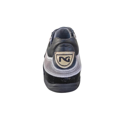 Sneakers Uomo NeroGiardini 07855 Vera Pelle e Vernice Nero Perlato - 41 EU
