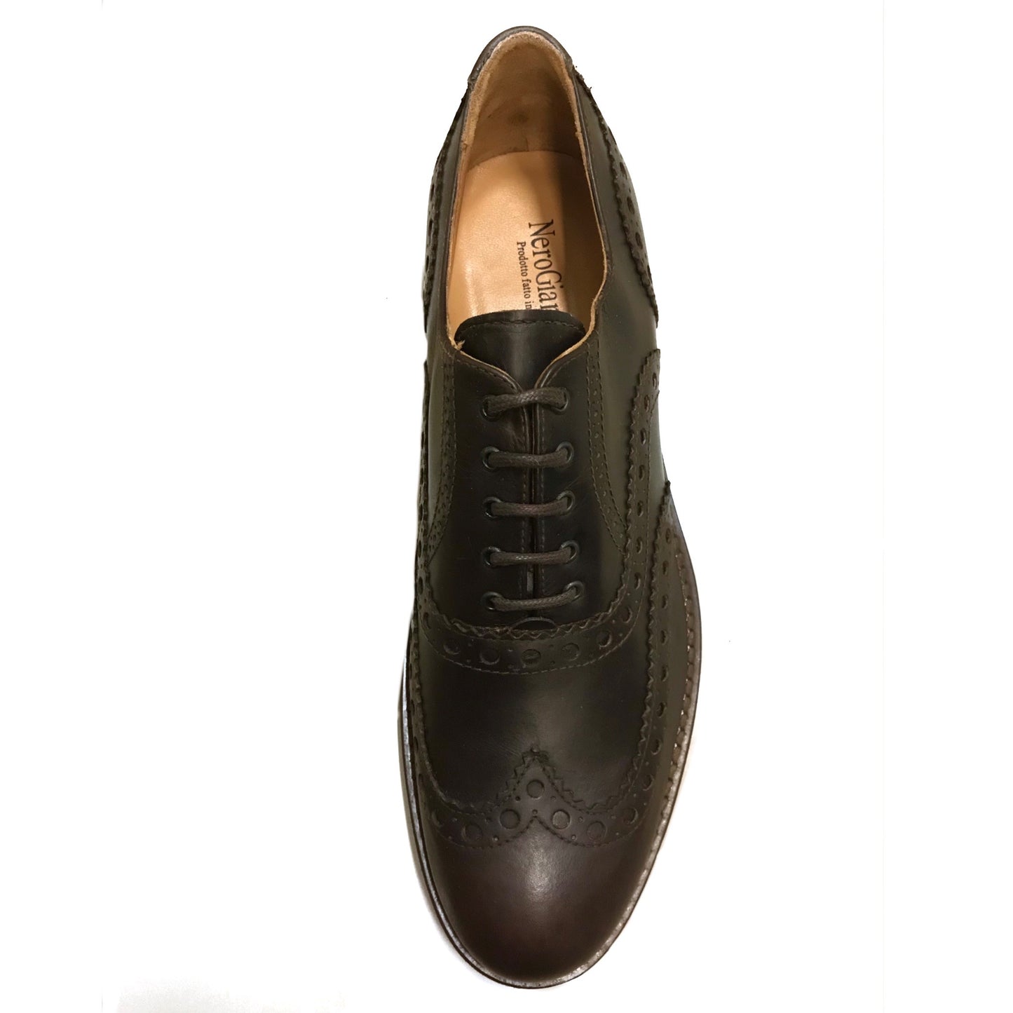 Scarpa Inglesina Uomo NeroGiardini 09225 Vera Pelle, Marrone Caffè - Numero 44