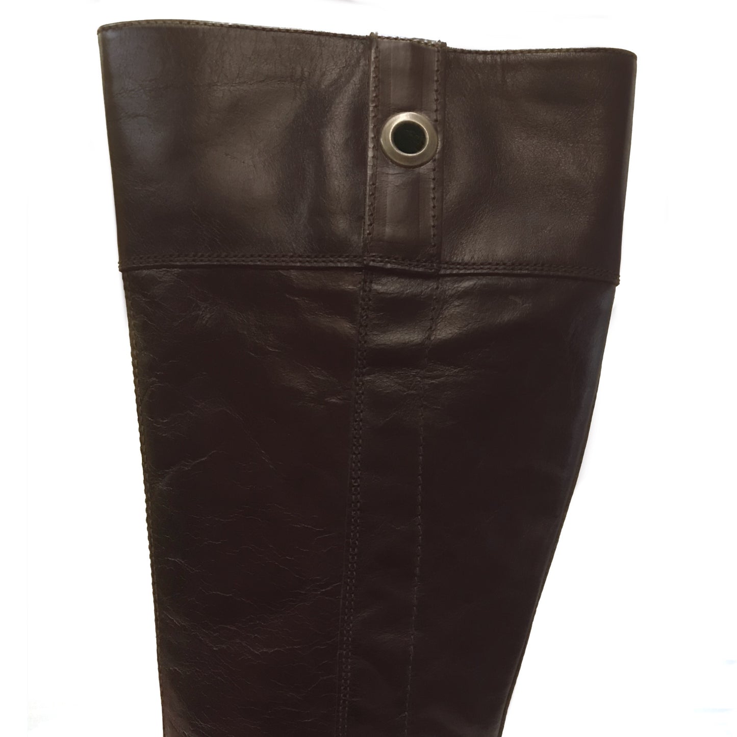Stivali Texani Donna NeroGiardini 00580 Vera Pelle, Tacco alto 8 cm, Cerniera Zip, Elastico,- Colore Marrone Testa di Moro