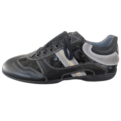 Sneakers Uomo NeroGiardini 07855 Vera Pelle e Vernice Nero Perlato - 41 EU