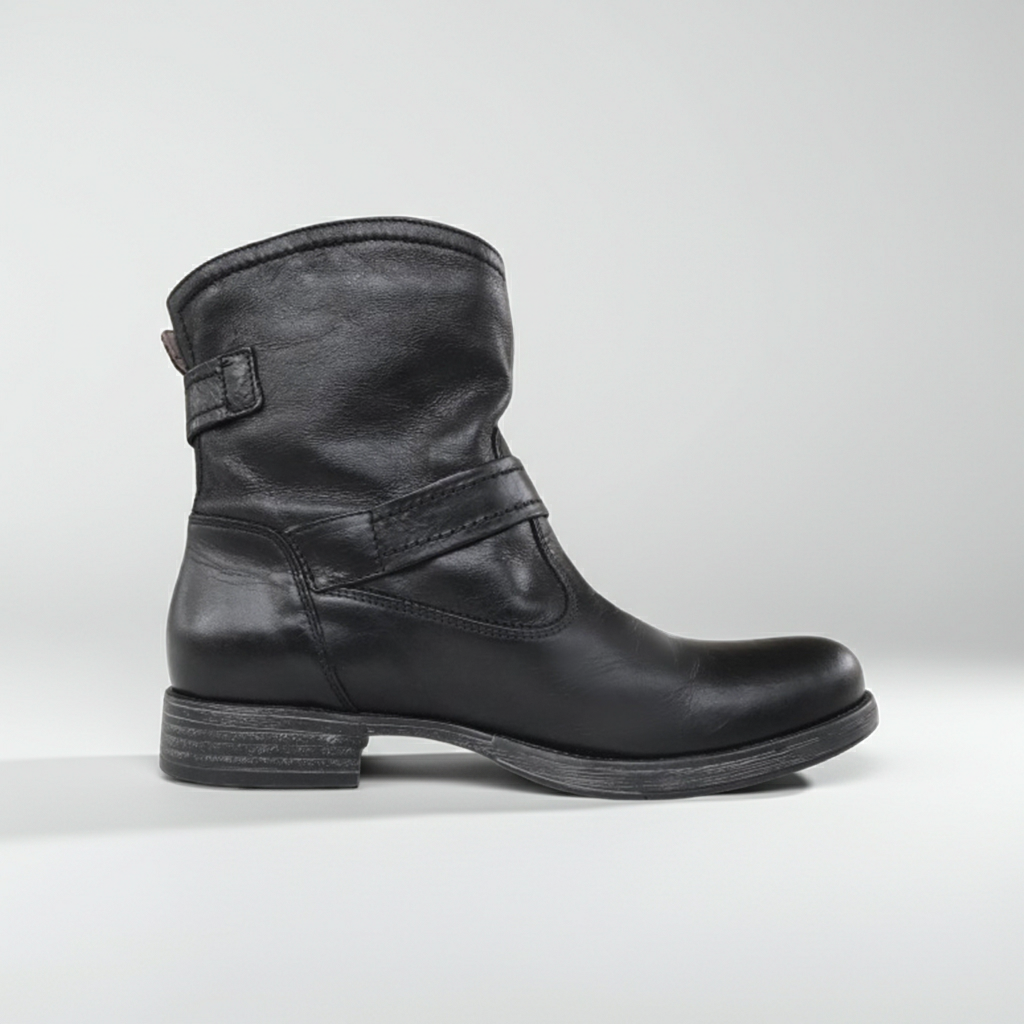 Stivaletti biker donna NeroGiardini in vera pelle nera, A309210D, Numero 38 EU