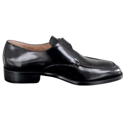 Scarpa lucida elegante Uomo Colletti 2724 Vera Pelle Nero con Fibbia