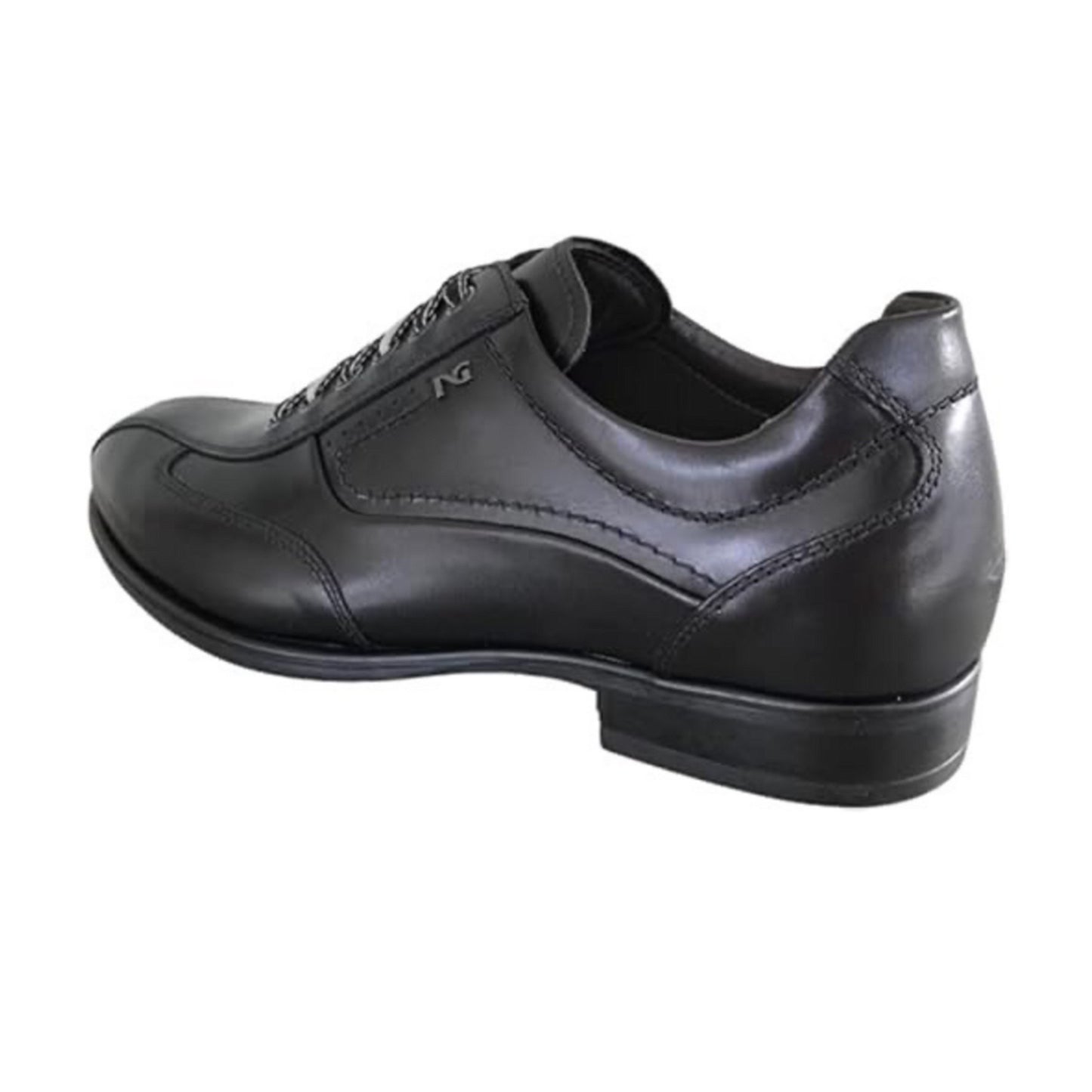 Scarpe Eleganti Uomo NeroGiardini A503580U Vera Pelle, Nero, lacci bicolor
