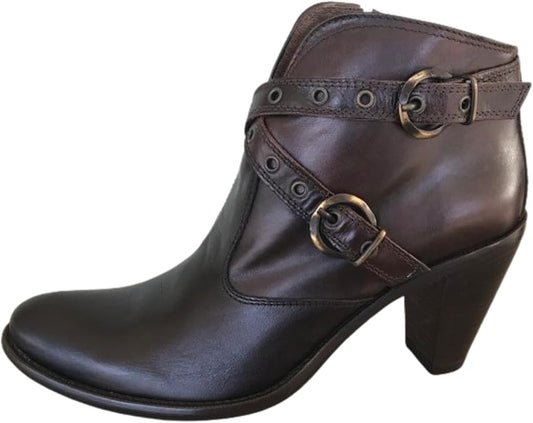 Stivaletti Texani Donna NeroGiardini - Vera Pelle, Marrone Testa di Moro, Tacco 8 cm, Cerniera Laterale