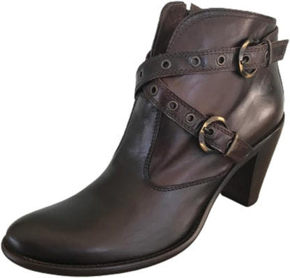 Stivaletti Texani Donna NeroGiardini - Vera Pelle, Marrone Testa di Moro, Tacco 8 cm, Cerniera Laterale