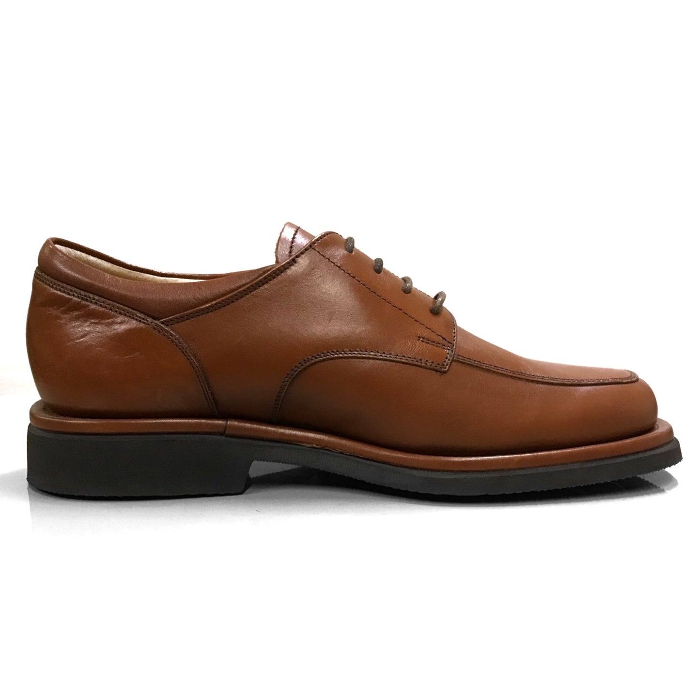 Scarpe Uomo Boomerang 9710 in Vera Pelle Marrone Avana - Stringate Eleganti con Lacci