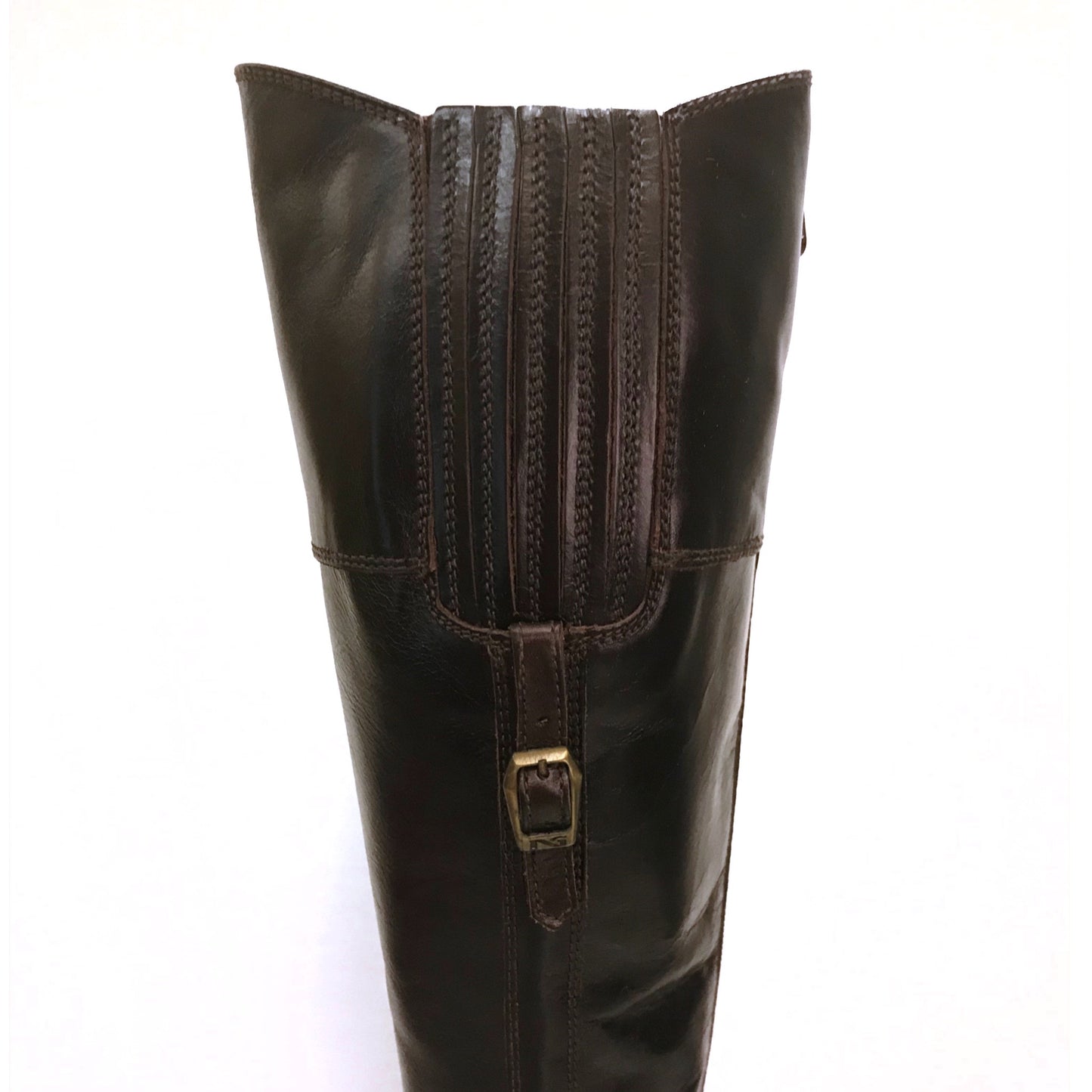 Stivali cavallerizza Donna NeroGiardini 00575 Vera Pelle, Tacco basso 3 cm, Cerniera Zip, Elastico - Marrone Testa di Moro