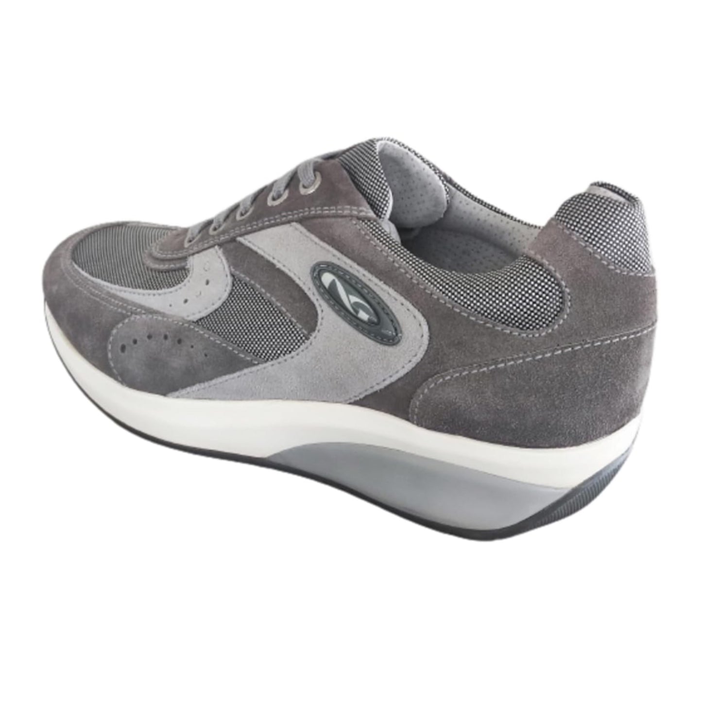 Sneakers Stringate Uomo NeroGiardini P201121U camoscio Grigio Fumo - 40 EU
