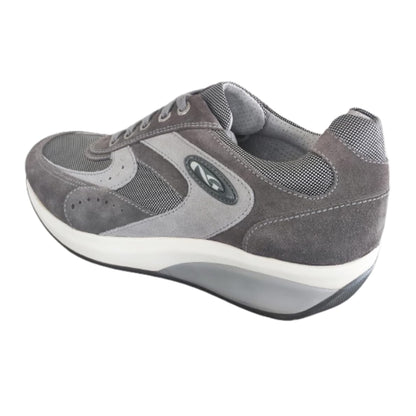 Sneakers Stringate Uomo NeroGiardini P201121U camoscio Grigio Fumo - 40 EU