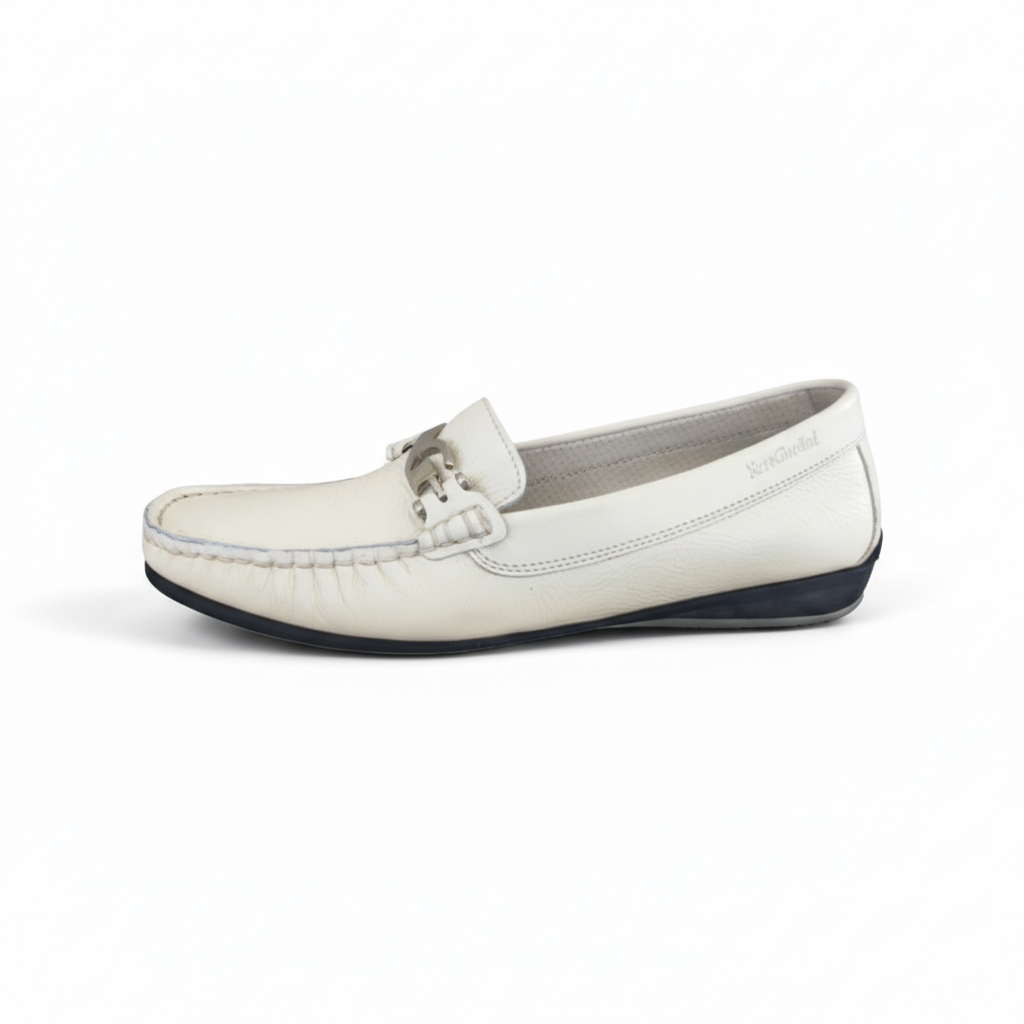 Mocassini Donna NeroGiardini 10002 Naplak Vernice Bianco, 37 EU