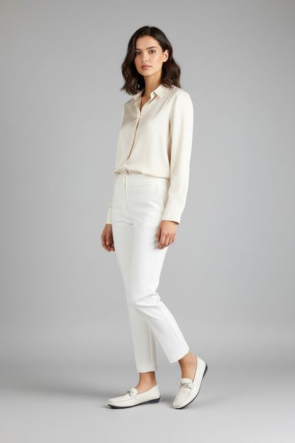 Mocassini Donna NeroGiardini 10002 Naplak Vernice Bianco, 37 EU