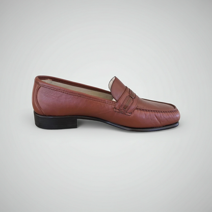 Mocassini Uomo Balducci 6928 Vera Pelle Marrone Fondo Cuoio
