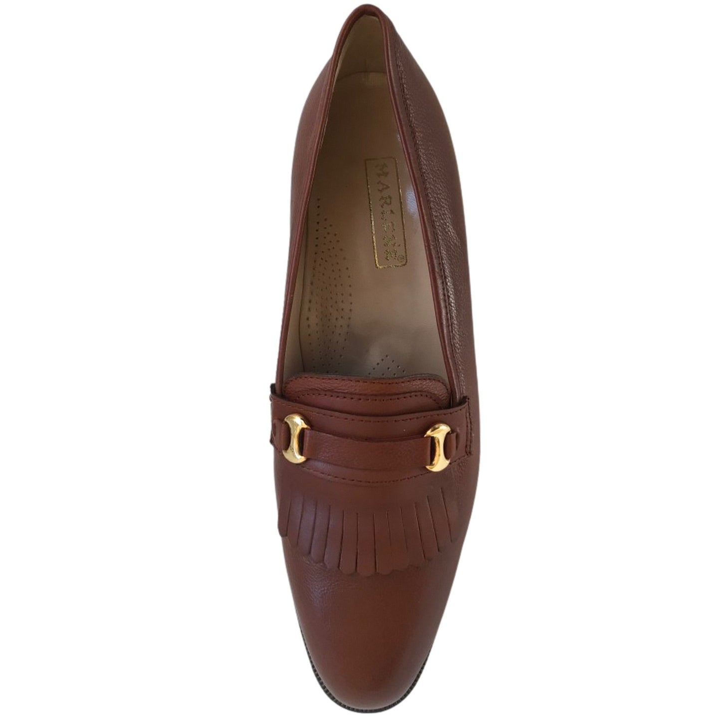 Scarpe comfort donna, MARLENE, 3660, tacco 4 cm, Vera Pelle, Marrone Cuoio