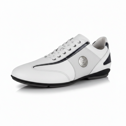 Sneakers Uomo NeroGiardini P009470 vera Pelle Bianco Blu Notte - 43 EU