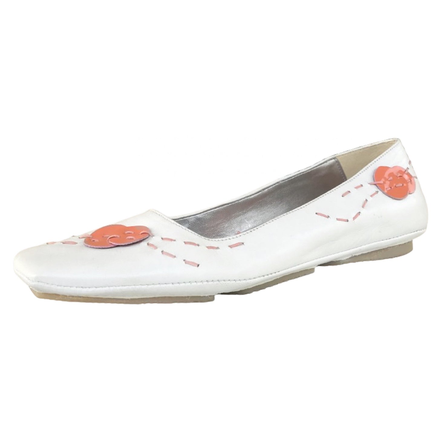 Nanà Ballerine 1642, Scarpe Donna e Ragazza, Nappa Bianco con Dettagli Rosa