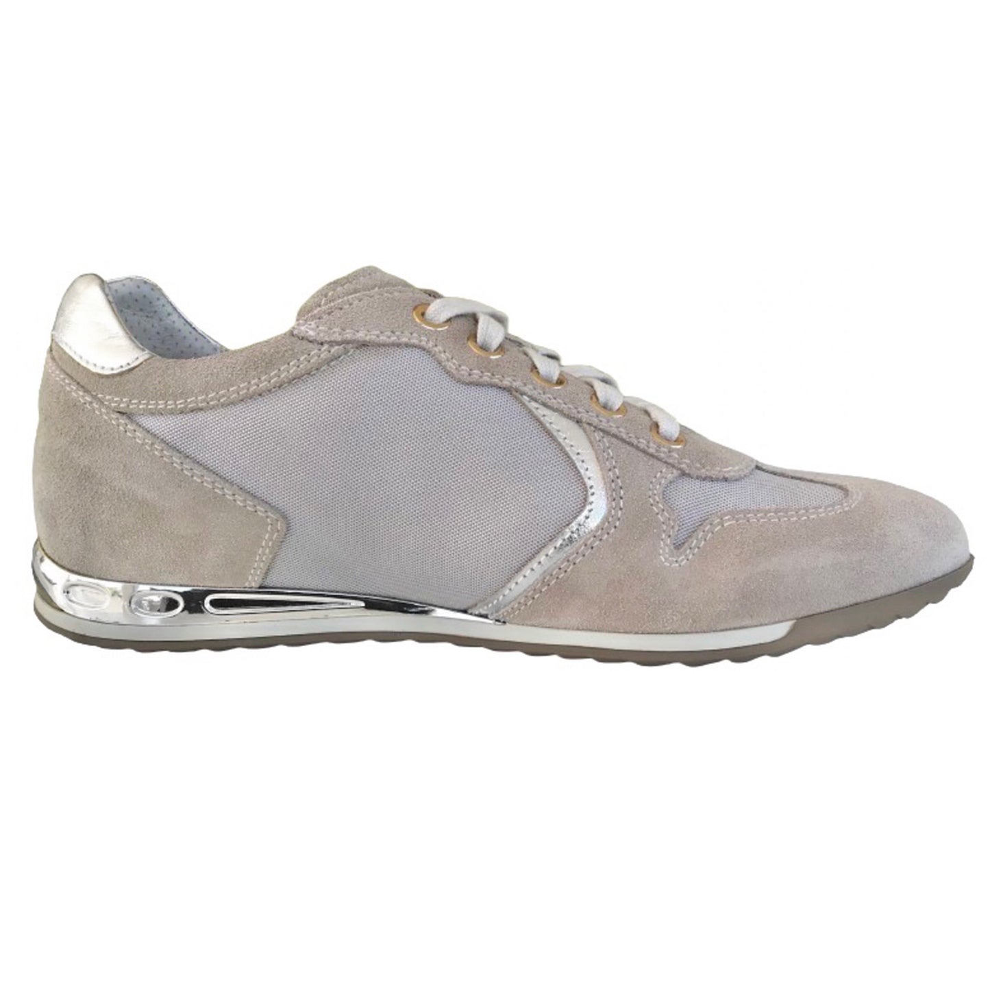 Sneakers Donna NeroGiardini P308452D Vera Pelle Beige con fondo specchiato