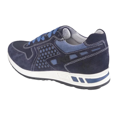 Sneakers Uomo NeroGiardini P704901U Vera Pelle ScamosciatanBlu indios