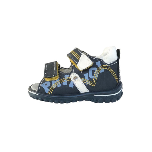 Sandali Bambino Primigi con Chiusura a Strappo, Blu Navy con Dettagli Gialli, Suola Antiscivolo, 19 EU