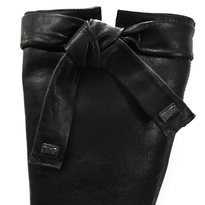 Stivali alti Donna NeroGiardini A900271E Tacco alto 7 cm, Vera Pelle, Nero, Zip