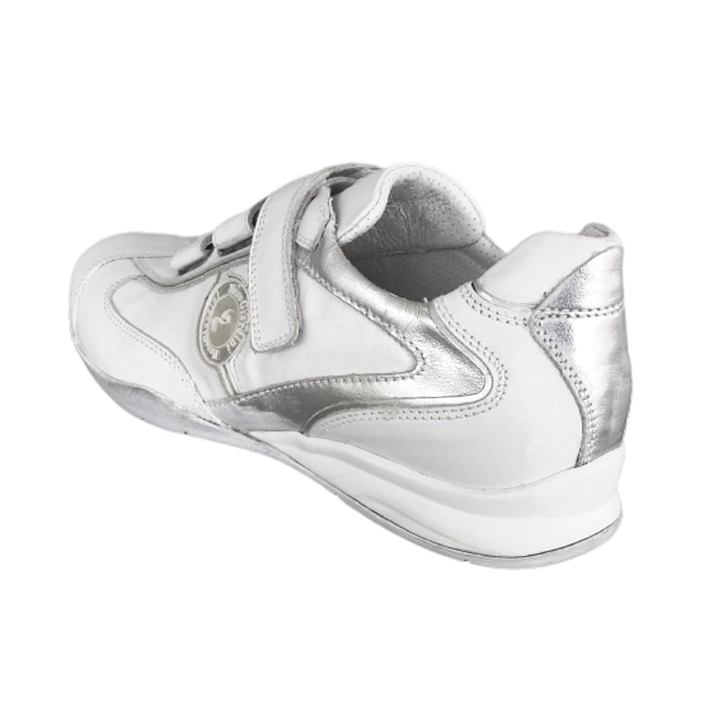 Sneakers con Strappo Uomo NeroGiardini 07668 Vera Pelle Bianco