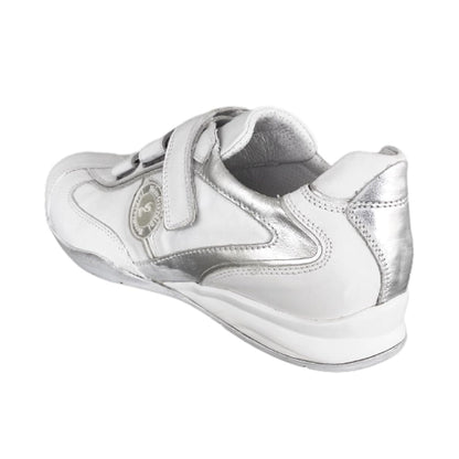 Sneakers con Strappo Uomo NeroGiardini 07668 Vera Pelle Bianco