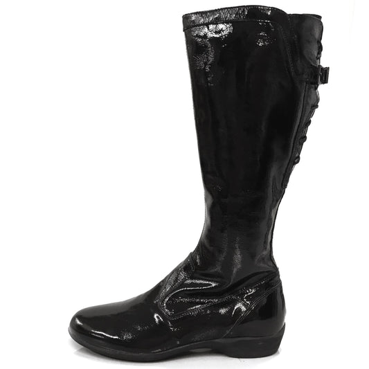 Stivali bassi Donna NeroGiardini 00511 Vera Pelle, Naplak in Vernice, Cerniera Zip, Lacci, Nero - Numero 38