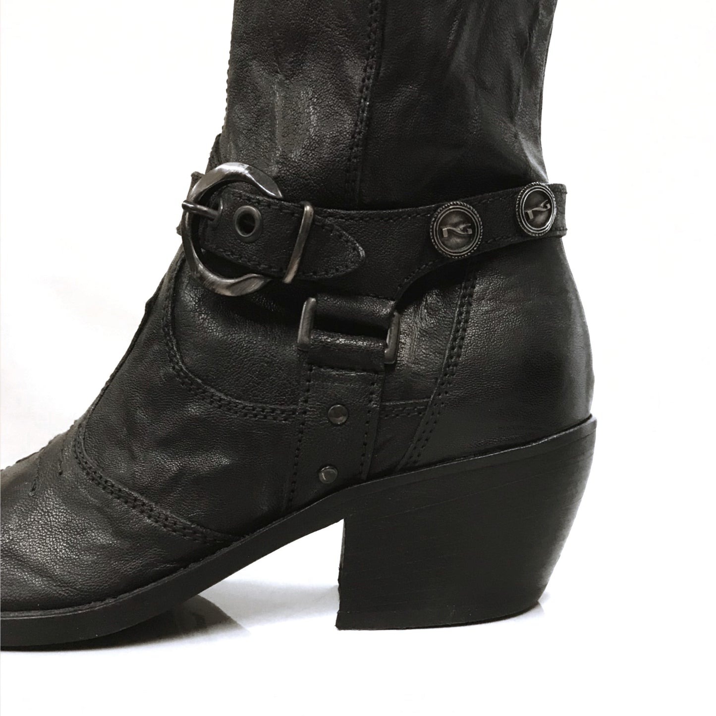 Stivali texani donna NeroGiardini 00201 Vera Pelle - Colore Nero