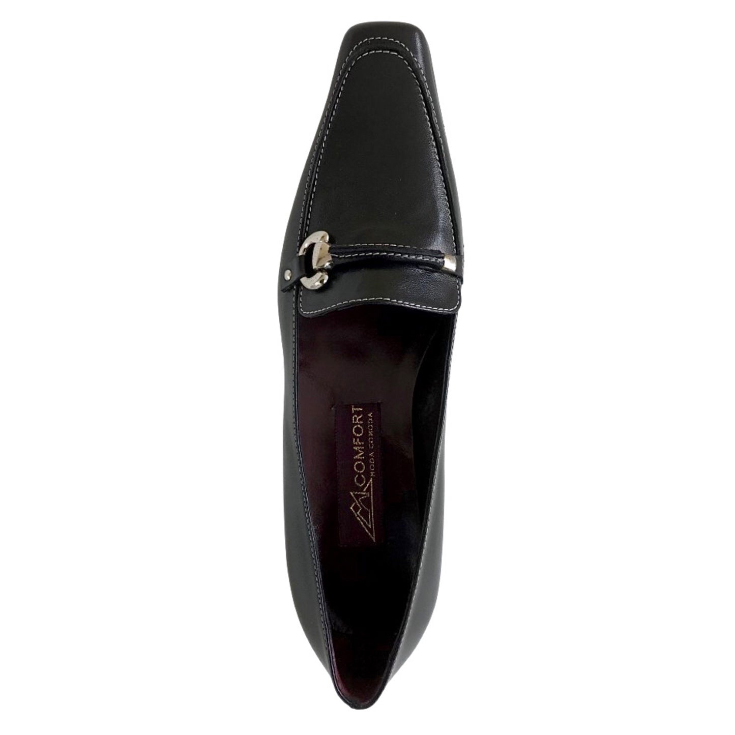 Mocassini Donna Comfort 1087 Vera Pelle Nero