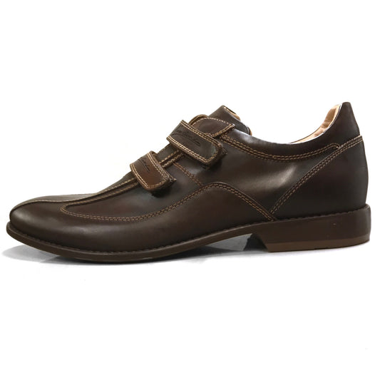 Sneakers scarpa con chiusura a strappo Uomo NeroGiardini 09261 in vera pelle - Color Marrone
