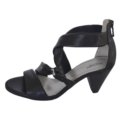Sandali Donna NeroGiardini P308820D in Nappa Nero Tacco a cono