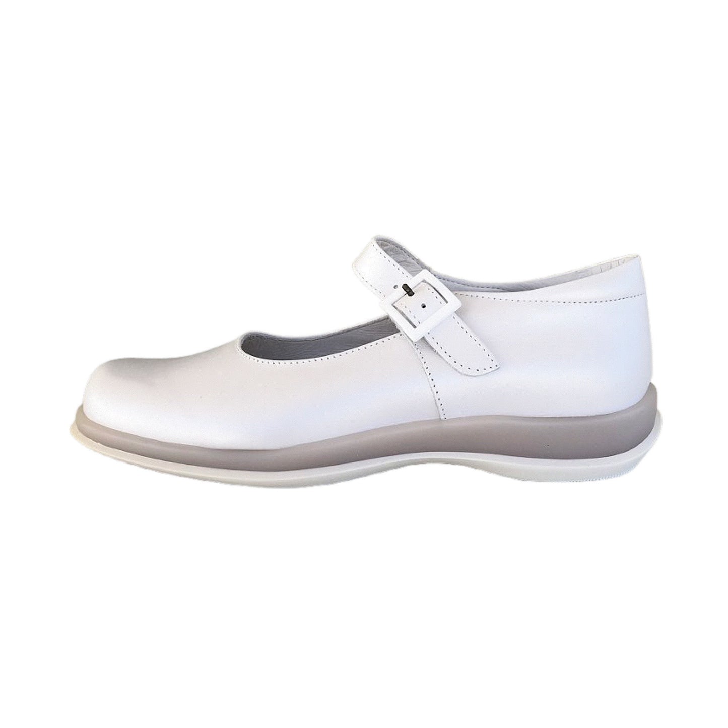 Scarpe con cinturino Giostra 740 Vera Pelle Bianco