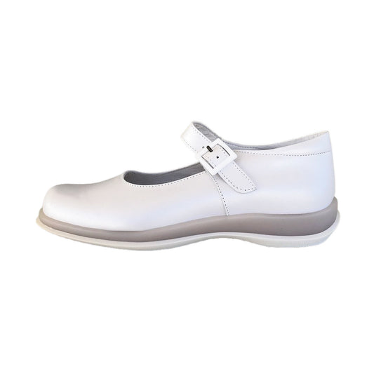 Scarpe con cinturino Giostra 740 Vera Pelle Bianco