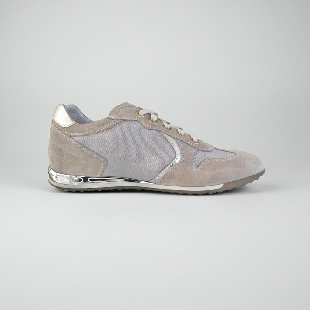 Sneakers Donna NeroGiardini P308452D Vera Pelle Beige con fondo specchiato