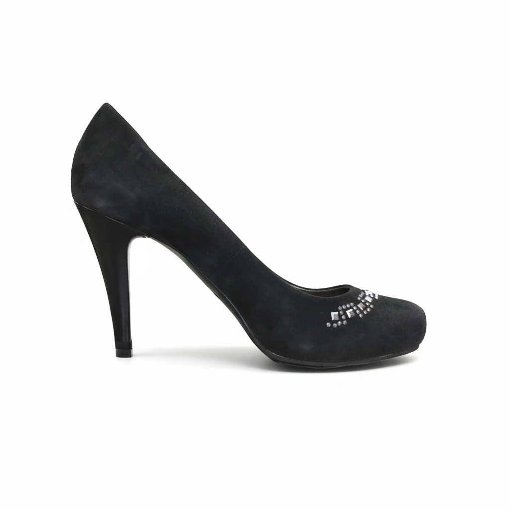 Décolleté NeroGiardini A106900DE Vera Pelle Scamosciata, plateau, Grigio scuro Antracite - Numero 38 (EU)
