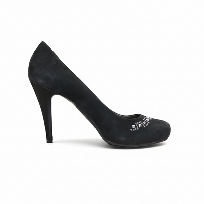 Décolleté NeroGiardini A106900DE Vera Pelle Scamosciata, plateau, Grigio scuro Antracite - Numero 38 (EU)