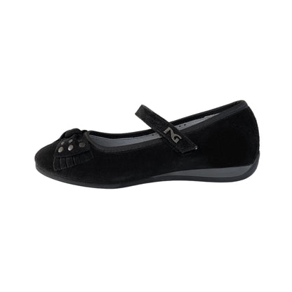 Ballerine con fiocco NeroGiardini A026120F Vera Pelle Scamosciata Nero